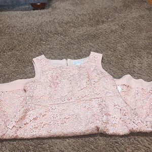 Jessica Simpson pink, lacey, sleeveless party dress Sz 14, NWT
